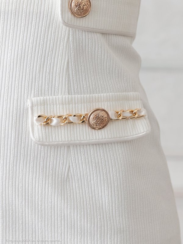 画像33: XSサイズあり【an /アン】 バストジッパー/ ハイネック/ カットアウト/ ノースリーブ/ ポケットデザイン/ 裾ファー/ タイト/ ミニドレス/ キャバドレス[OF05] (33)