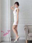 画像3: XSサイズあり【an /アン】セットアップ/ ノースリーブ/ フリルショルダー/ フロントジップ/ ボタン/ タイト/ ミニドレス/ キャバドレス[OF05] (3)
