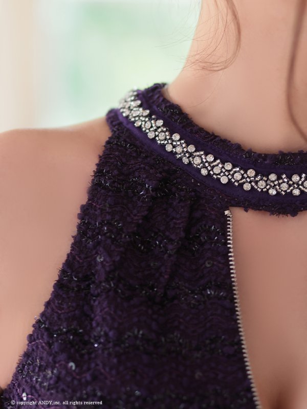 画像39: XSサイズあり【ANDY/アンディ】ワンカラー/ ホルターネック/ ツーピース/ タイト/ ジップデザイン/ ミニドレス/ キャバドレス[OF05] (39)