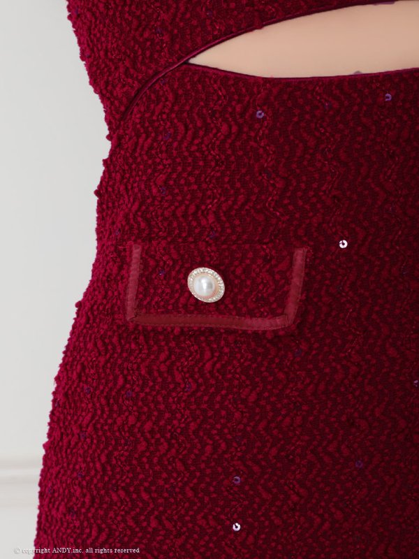 画像22: XSサイズあり【an /アン】 ショルダーリボン/ カットアウト/ フロントジップ/ タイト/ ミニドレス/ キャバドレス[OF05] (22)