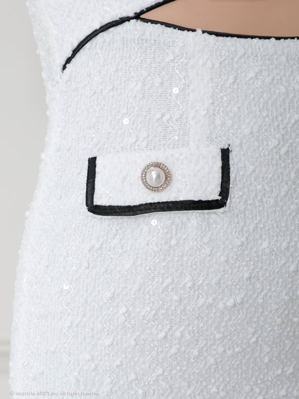 画像46: XSサイズあり【an /アン】 ショルダーリボン/ カットアウト/ フロントジップ/ タイト/ ミニドレス/ キャバドレス[OF05] (46)