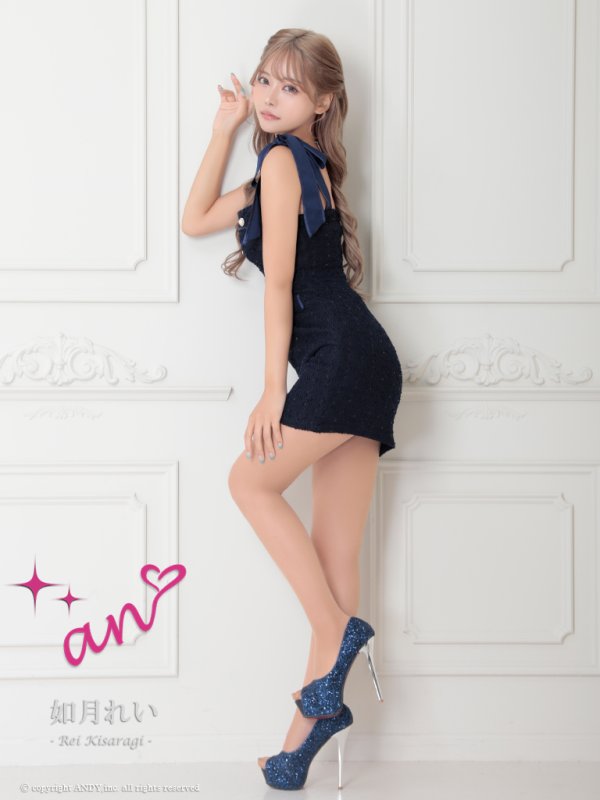 画像11: XSサイズあり【an /アン】 ショルダーリボン/ カットアウト/ フロントジップ/ タイト/ ミニドレス/ キャバドレス[OF05] (11)