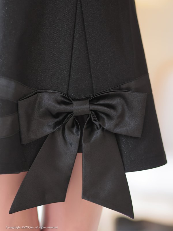 画像10: XSサイズあり【an/アン】リボン/ フロントジップ/ ワンカラー/ キャミソール/ Aライン/ フレア/ ワンピース/ ミニドレス/ キャバドレス[OF05] (10)