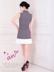 チャコールグレーxホワイト モデル：天使あさまる　着用サイズ：Sサイズ