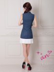 画像12: XSサイズあり【an /アン】ビジュー/ フロントジッパー/ ノースリーブ/ プリーツ/ フレア/ ワンピース/ ミニドレス/ キャバドレス[OF05] (12)
