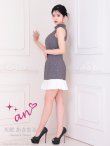 チャコールグレーxホワイト モデル：天使あさまる　着用サイズ：Sサイズ