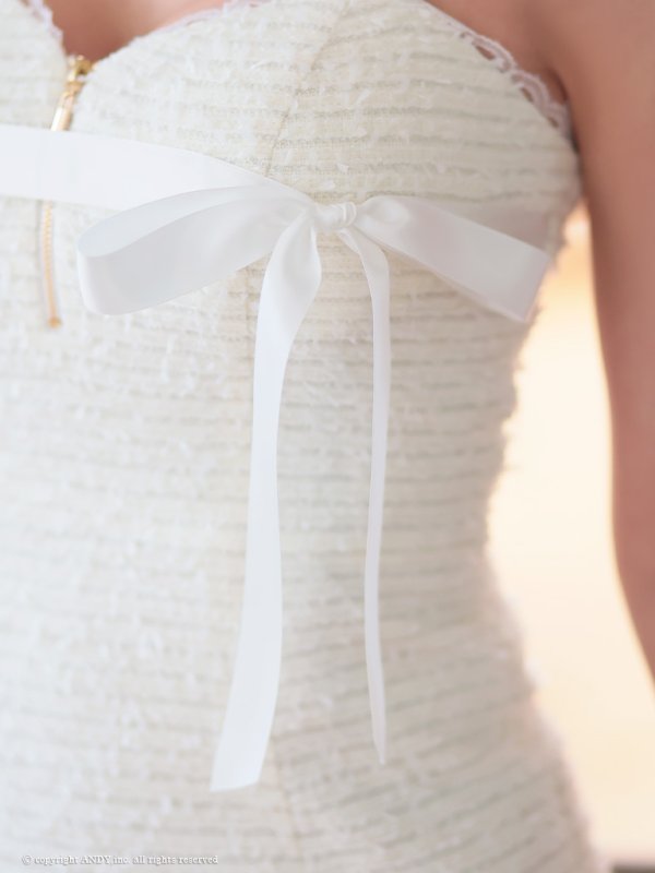 画像29: XSサイズあり【an /アン】 ツイード/ リボン/ バストジップ/ チェーンショルダー/ タイト/ ミニドレス/ キャバドレス[OF05] (29)