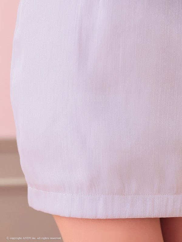 画像17: XSサイズあり【an /アン】フリル/ ネックパール/ ハイネック/ 楊柳シフォン/ バストカット/ タイト/ セットアップ/ ミニドレス/ キャバドレス[OF05] (17)