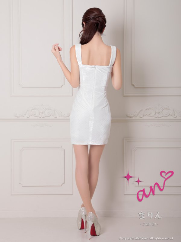 画像19: XSサイズあり【an /アン】ドットスタッズ/ フロントジップ/ ベロア/ ノースリーブ/ ストレッチ/ タイト/ ミニドレス/ キャバドレス[OF05] (19)