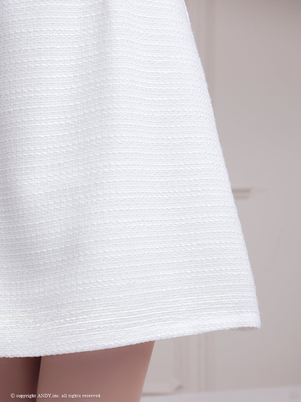 画像31: XSサイズあり【an /アン】ラメツイード/ パール/ ビジュー/ リボン/ カットアウト/ バストジッパー/ ノースリーブ/ フレア/ ミニドレス/ キャバドレス[OF05] (31)