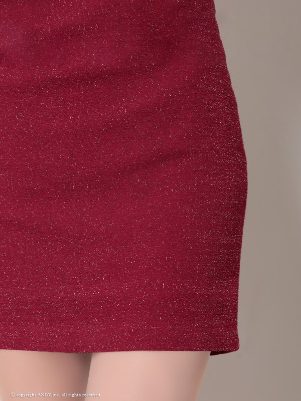 画像8: XSサイズあり【an /アン】2way/ 袖取り外し可能/ フリル/ オフショルダー/ キャミソール/ パール/ ラメ/ タイト/ ミニドレス/ キャバドレス[OF05] (8)