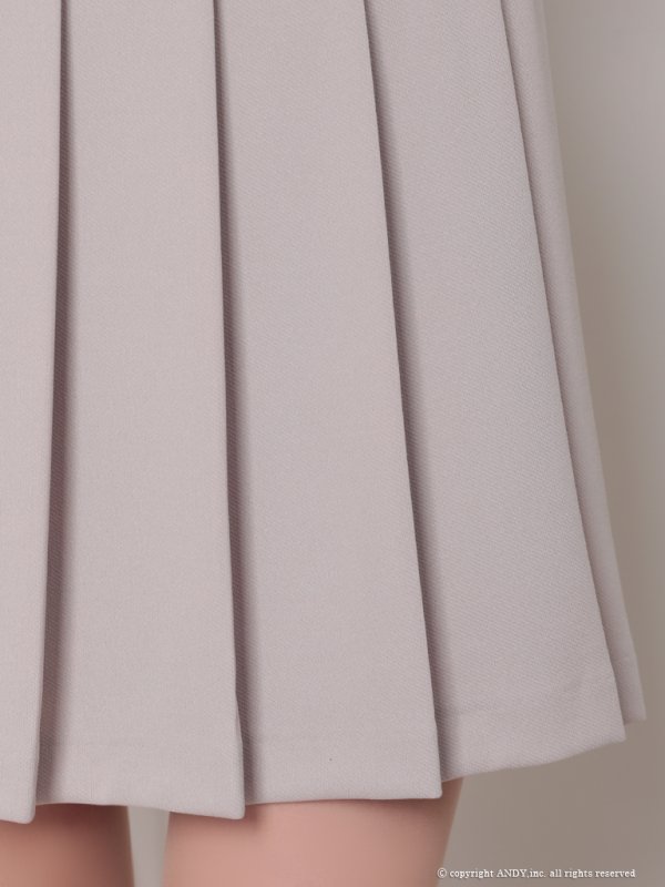 画像8: XSサイズあり【an/アン】ジャケット風襟付き/ ボタン/ ウエストベルト/ ノースリーブ/ プリーツ/ フレア/ ミニドレス/ キャバドレス[OF05] (8)