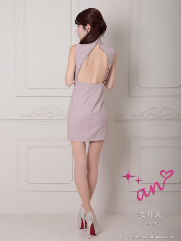 画像11: XSサイズあり【an /アン】チュールレース/ 切替/ ビジューライン/ バストジッパー/ ノースリーブ/ タイト/ ミニドレス/ キャバドレス[OF05]] (11)