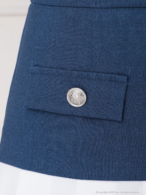 インディゴxホワイト モデル：ゆめ　身長：160cm　着用サイズ：Sサイズ