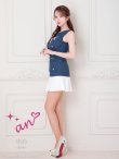 インディゴxホワイト モデル：ゆめ　身長：160cm　着用サイズ：Sサイズ