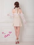 ホワイトxベージュ　モデル：ゆめ　身長：160cm　着用サイズ：Sサイズ