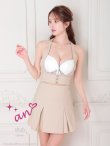 ホワイトxベージュ　モデル：ゆめ　身長：160cm　着用サイズ：Sサイズ