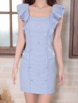ブルー モデル：まりん　身長：164cm　着用サイズ：Sサイズ