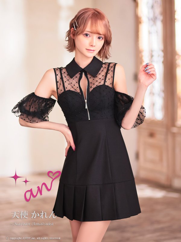 ブラック　モデル：天使かれん　身長：163cm　着用サイズ：Sサイズ