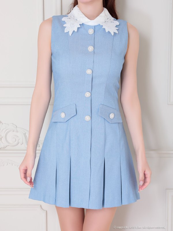 ブルー モデル:ゆめ 身長:160cm 着用サイズ:Sサイズ