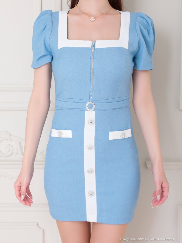 ブルー　モデル：ゆめ　身長：160cm　着用サイズ：Sサイズ