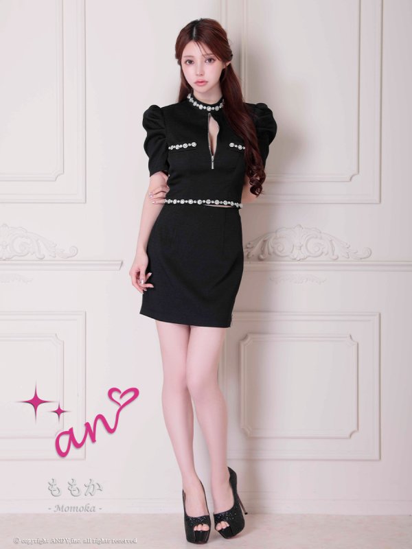 ブラック モデル：ももか　身長：156cm　着用サイズ：Sサイズ