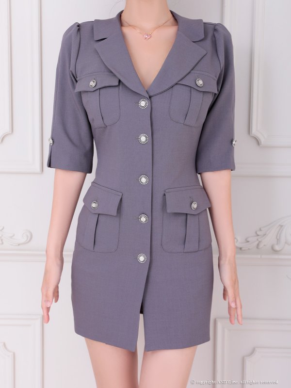 グレー モデル：まりん　身長：164cm　着用サイズ：Sサイズ