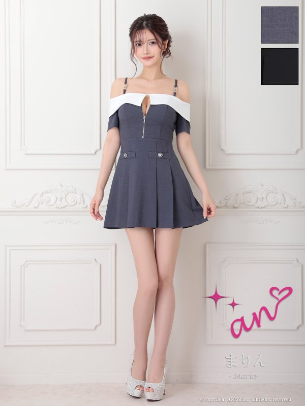 ホワイトxネイビー モデル：まりん　着用サイズ：Sサイズ