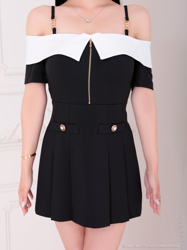 ホワイトxブラック モデル：天使あさまる　着用サイズ：Sサイズ