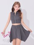 グレー モデル：如月れい　身長：156cm　着用サイズ：Sサイズ