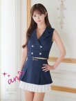 ネイビーｘホワイト　モデル：にじほ　身長：160cm　着用サイズ：Sサイズ