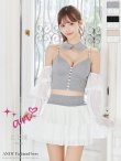 グレーxホワイト モデル：にじほ　身長：160cm　着用サイズ：Sサイズ