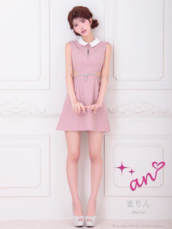 ピンク モデル：まりん　身長：164cm　着用サイズ：Sサイズ