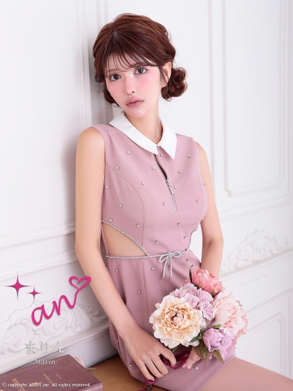 ピンク モデル：まりん　身長：164cm　着用サイズ：Sサイズ