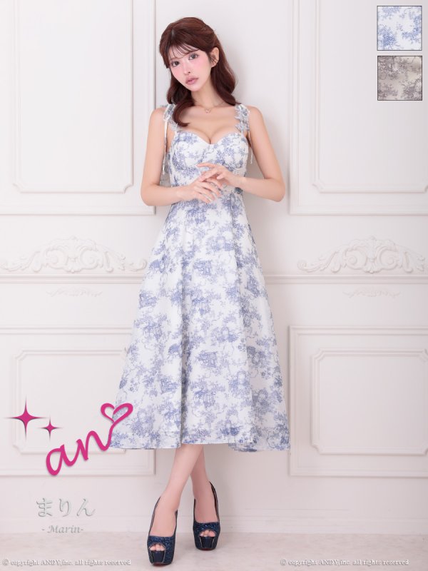 ホワイトxブルー モデル：まりん　身長：164cm　着用サイズ：Sサイズ