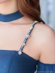 インディゴxホワイト モデル：るり　身長：165cm　着用サイズ：Sサイズ