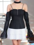 ブラックxホワイト モデル：りの　身長：157cm　着用サイズ：Sサイズ