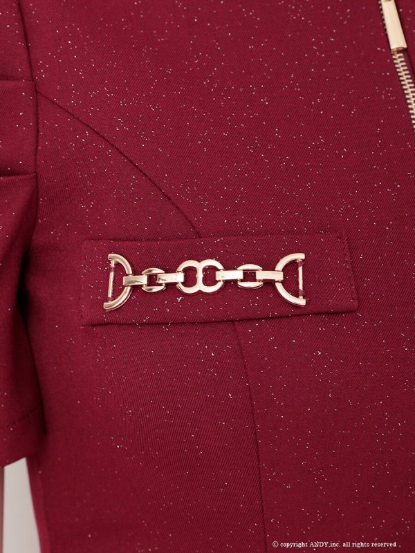 ワインレッド　モデル：ゆめ　身長：160cm　着用サイズ：Sサイズ