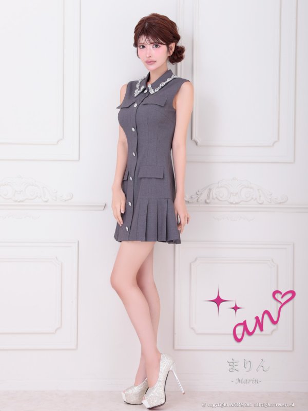 グレー　モデル：まりん　身長：164cm　着用サイズ：Sサイズ