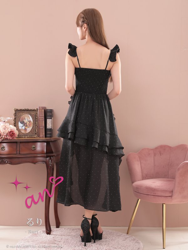 ブラック モデル：るり　身長：165cm　着用サイズ：Sサイズ