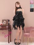 画像22: XSサイズあり【an/アン】ネックリボン付き/  ラッフルフリル/ ビジュー/ キャミソール/ バストジップ/ オーガンジー/ フレア/ ミニドレス/ キャバドレス[OF05] (22)