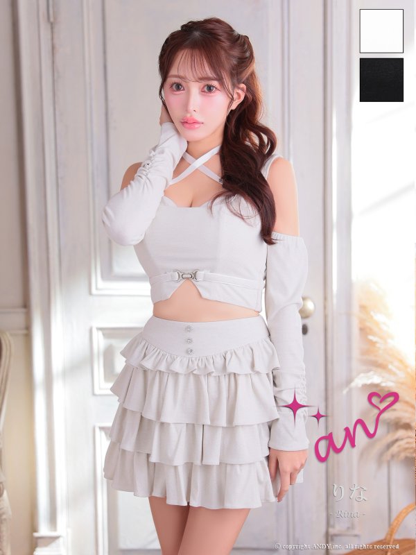 グレージュ モデル：りな　身長：160cm　着用サイズ：Sサイズ
