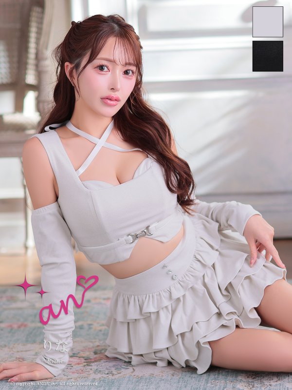 グレージュ モデル：りな　身長：160cm　着用サイズ：Sサイズ