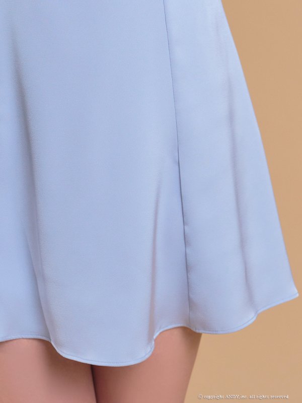 画像7: XSサイズあり【an /アン】ウエストリボン/ バストジップ/ ドレープ/ ペタルフリル/ ノースリーブ/ フレア/ ミニドレス/ キャバドレス[OF05] (7)