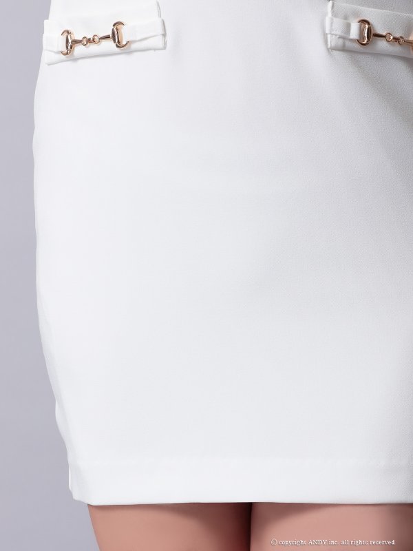 画像12: XSサイズあり【an /アン】スクエアネック/ バストジップ/ ノースリーブ/ ベルトデザイン/ タイト/ ミニドレス/ キャバドレス[OF05] (12)