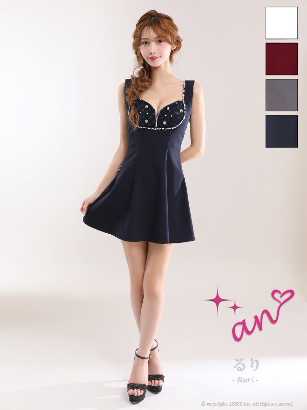 ネイビー　モデル：るりぴ　身長：165cm　着用サイズ：Sサイズ