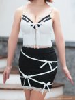 ホワイトブラック　モデル：五十嵐美咲　着用サイズ：Sサイズ