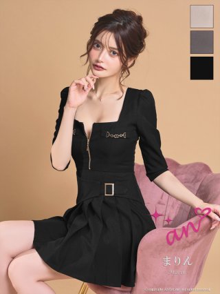 an/アン/セットアップミニドレス an ミニセットアップドレス XS～Lサイズあり】ツイード×ボタンミニ