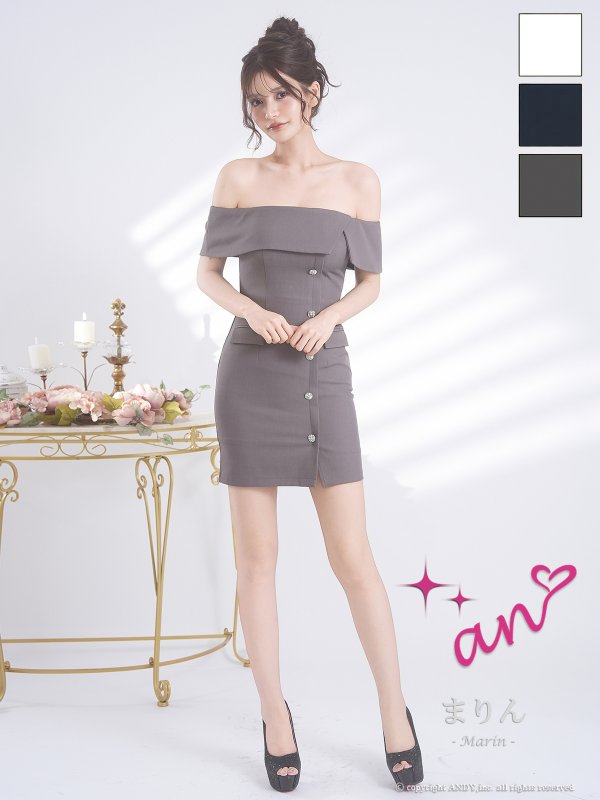 グレー　モデル：まりん　身長：164cm　着用サイズ：Sサイズ