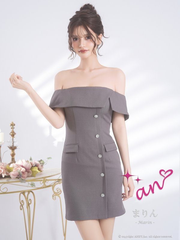 グレー　モデル：まりん　身長：164cm　着用サイズ：Sサイズ